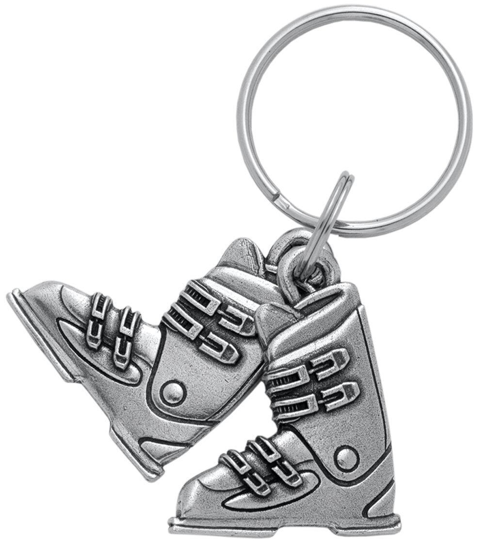 7902 Ski Boots Keychain – Handcrafted Pewter Ski Keychain – Made In USA